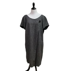 Lane Bryant Women's Size 22 Sheath Dress Wool Look NWT Pleated Accent Button